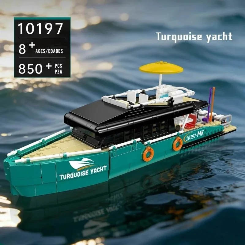 Türkisfarbene Luxus-Yacht-Baus – Model Kit Yacht Bewertung und Preis
