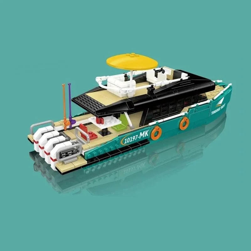 Türkisfarbene Luxus-Yacht-Baus – Model Kit Yacht Bewertung und Preis